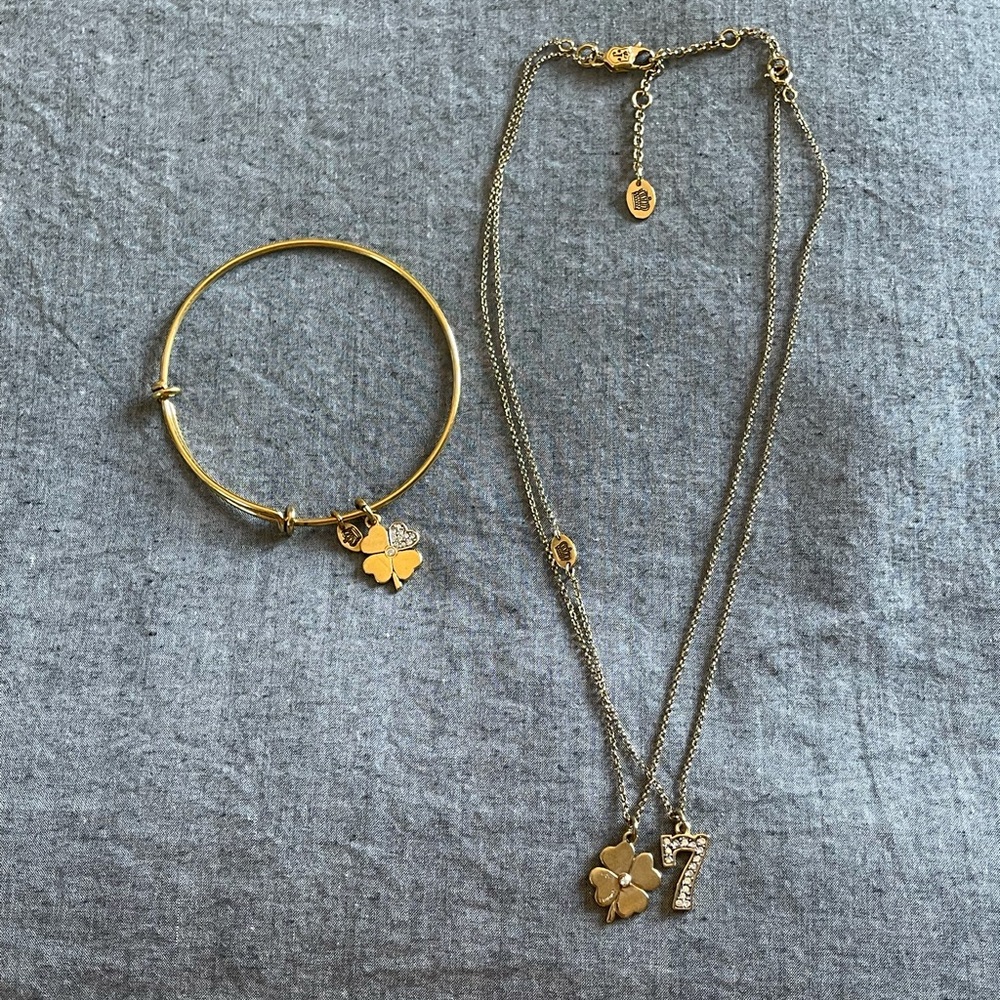 Juicy couture, clover wish necklace and bangle
